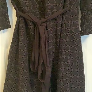 ALL SAINTS 🖤 black lace eyelet v-neck wrap dress